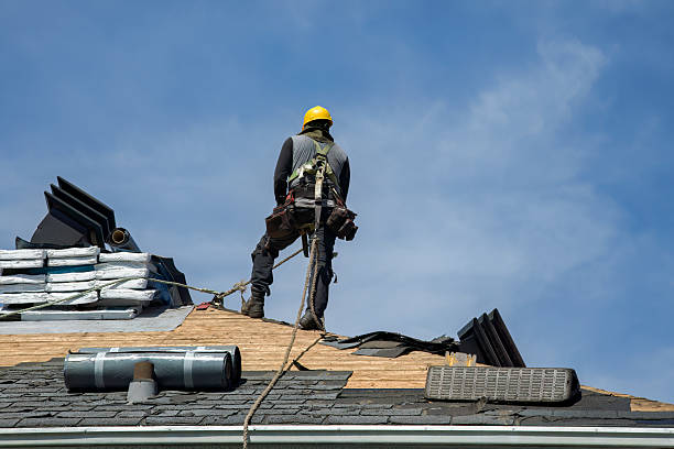 Professional Gutter Installation technician working in Rocky Hill, CT